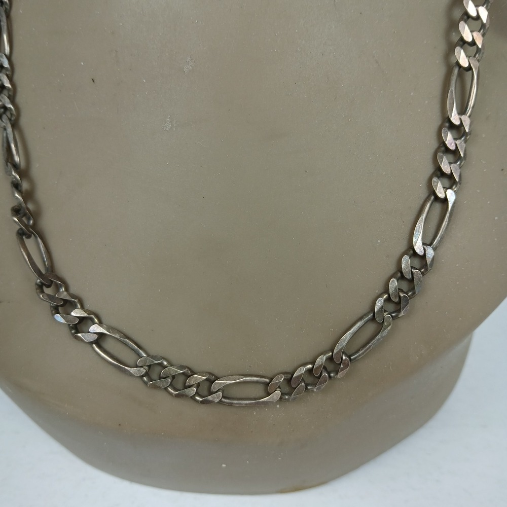 Vintage Italy GM Link Chain Necklace 925 Sterling Silver 34g - Picture 2 of 8